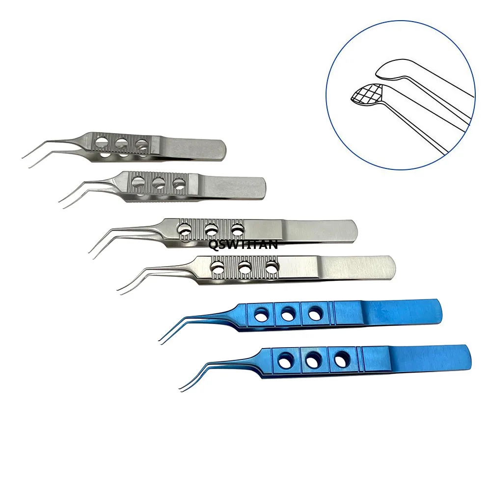 Ophthalmic Forceps  Arcuate Dihedral Eye Capsulorhexis Forceps Titanium Surgical Instruments Stainless Steel