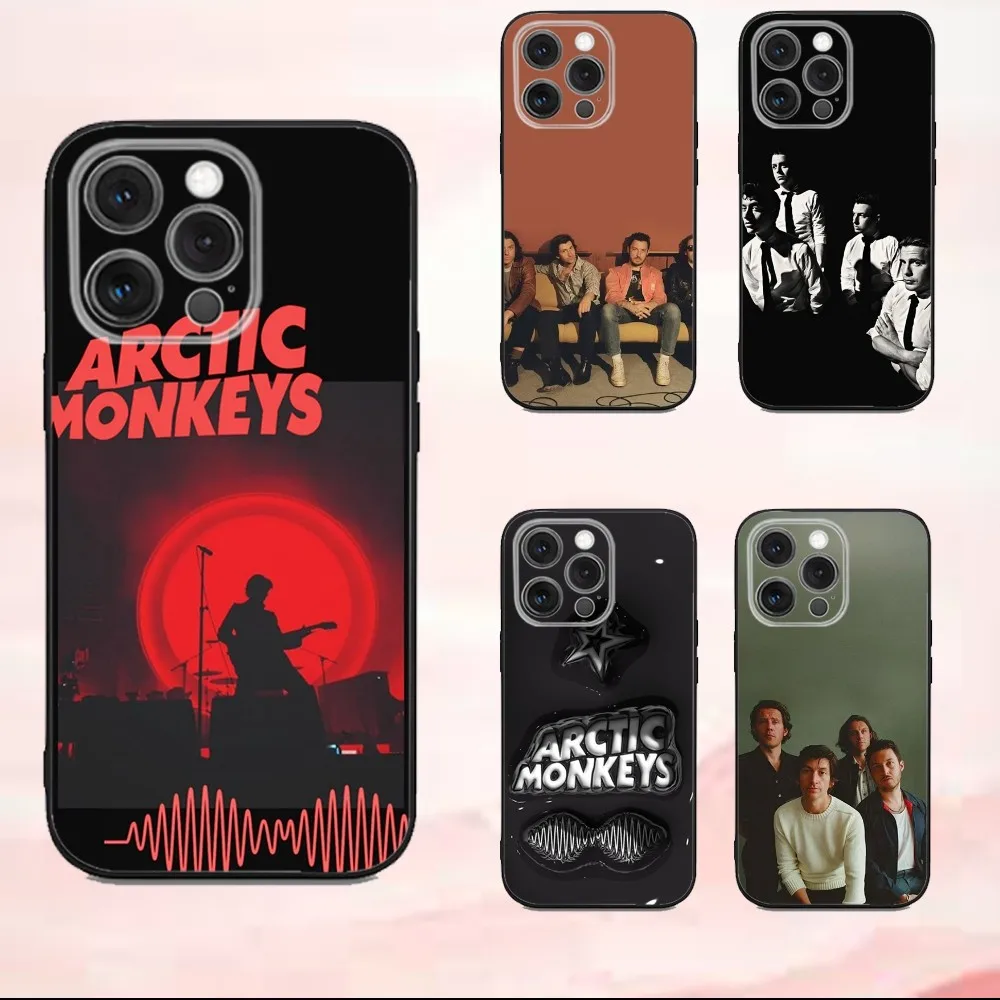 

A-Arctics M-Monkeys Phone Case For iPhone16,se4,15,14,13,12,11,Pro,X,XS,Max,XR,Plus,Mini Soft Black Cover
