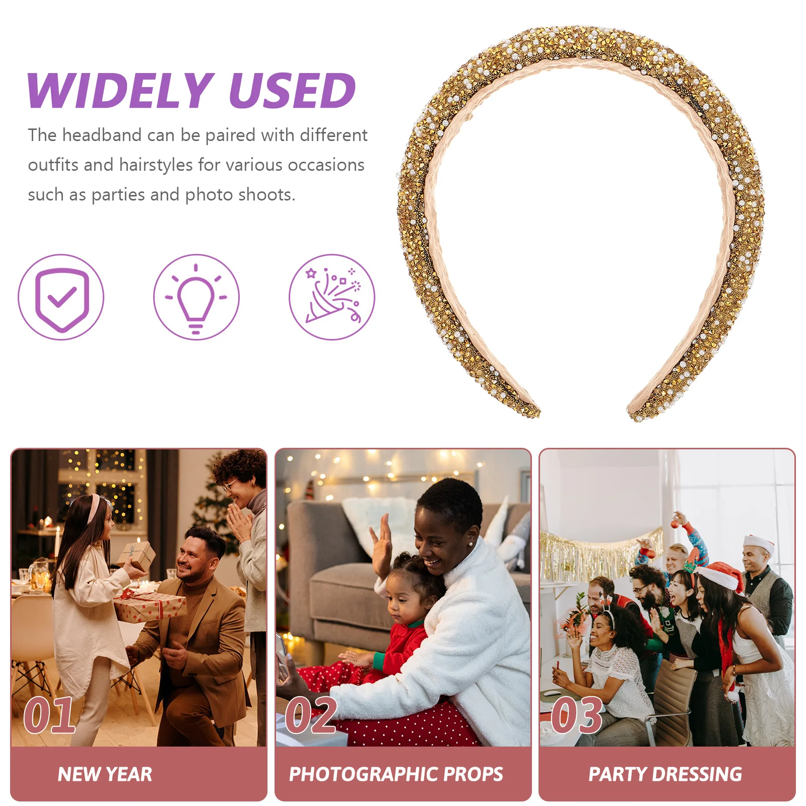 

Wide Headb Pearl Headb s for Women Wide Hair Comfortable Face Washing Spa Accessories Hair Decorations