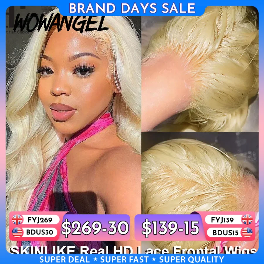613 Blonde Body Wave Lace Front Wig - Wow Thiên Thần Real HD Ren