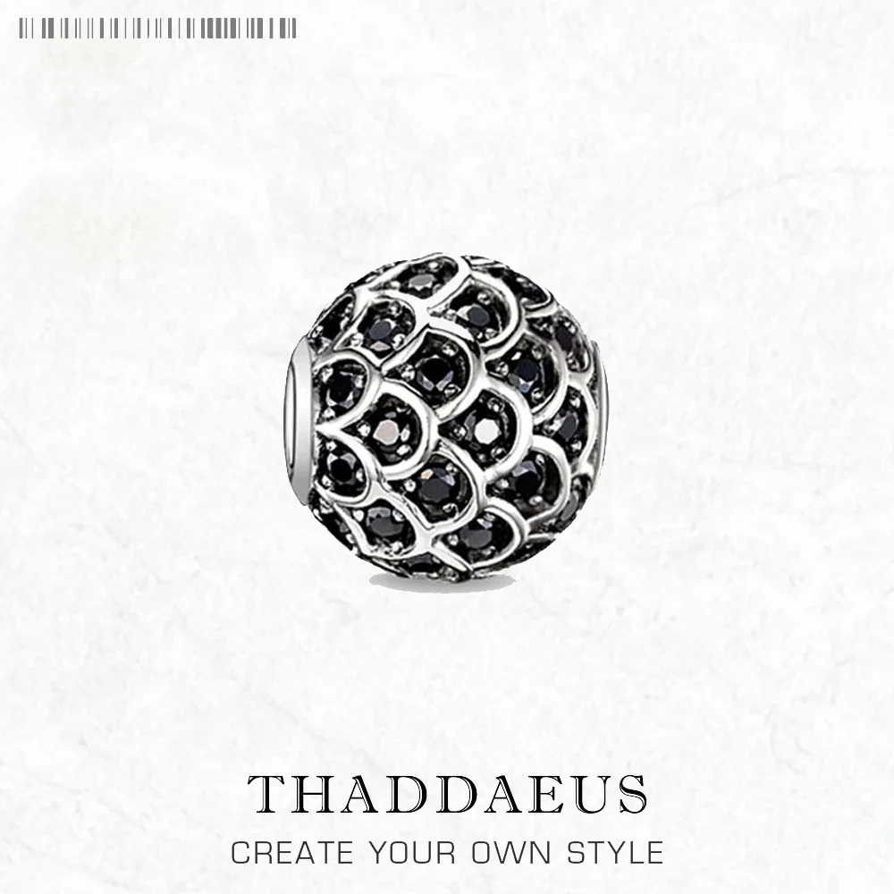 

Beads Pendant Black Fish Summer Brand New Vintage Gift 925 Sterling Silver Charm Karma Jewelry Accessories