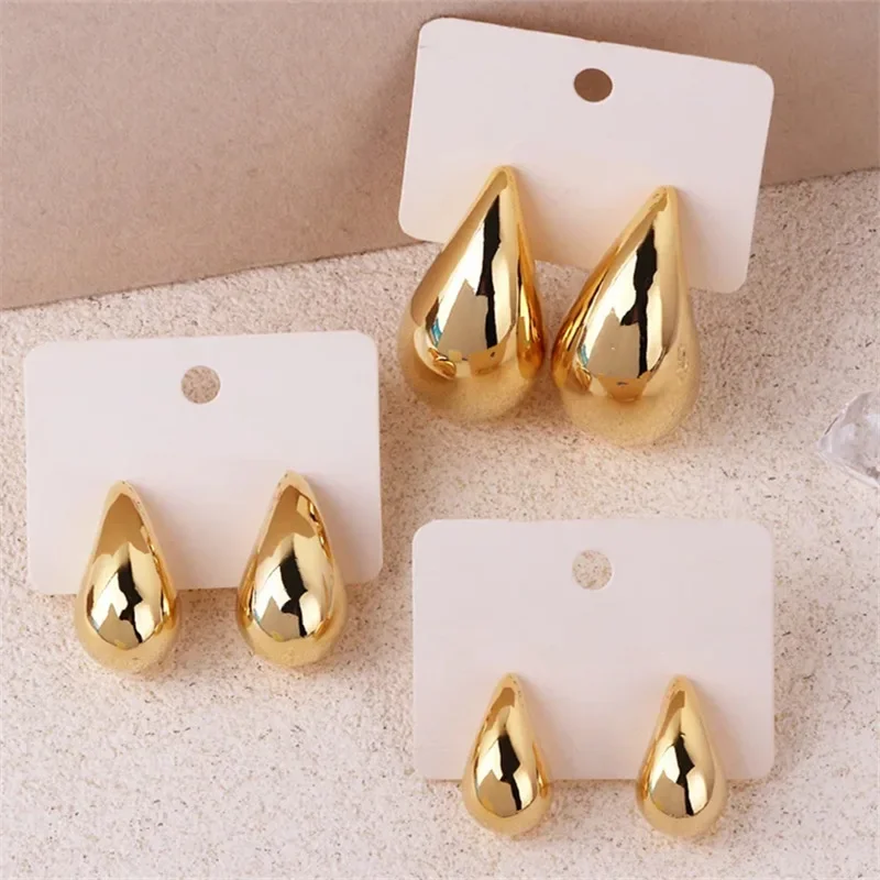 Extra Large Drop Earring Oversized Chunky Hoop Earrings for Women Girl Lightweight Hypoallergenic Gold Plated Earrings Jewelry