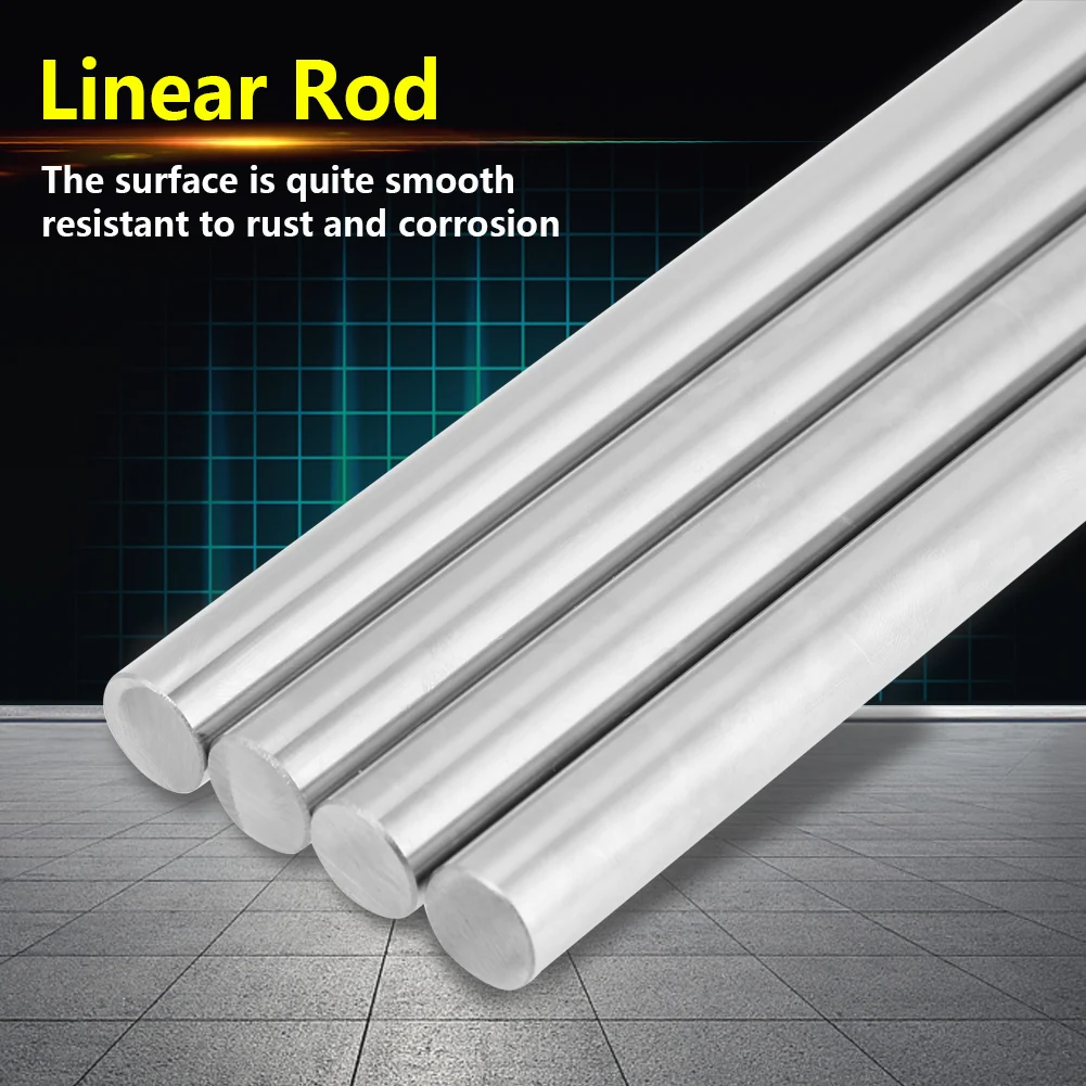 12mm Linear Rod Bearing Steel Cylinder Rail Linear Shaft Straight Round Rod 12mm Diameter Linear Motion Rod Linear Rail Rod