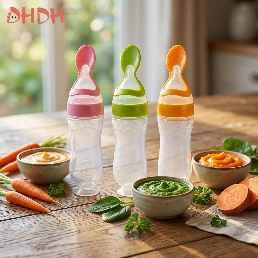 Premium Baby Elderly Liquid Feeding Spoon Soft Silicone Squeeze Bottle Caregiver Nursing Food Feeder Recovery Aid Factory Direct