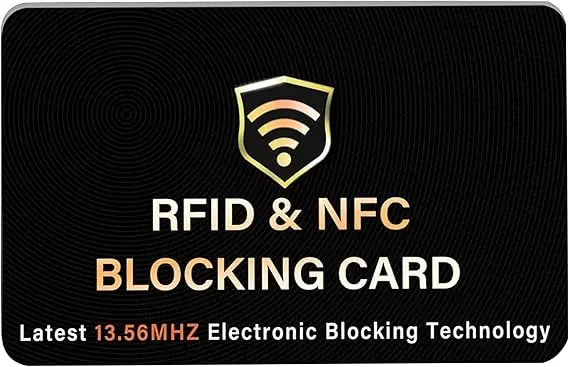 5 قطعة بطاقة حماية مضادة للسرقة، حجب إشارة NFC، بطاقة بنكية ومنع تسرب معلومات بطاقة الهوية، بطاقة حماية RFID