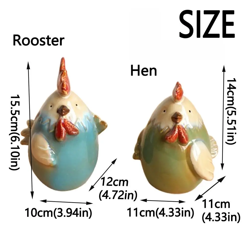 Hucha de cerámica creativa con forma de pollo, hucha duradera, portátil, para ahorrar dinero, bonita caja de dinero, decoración del hogar