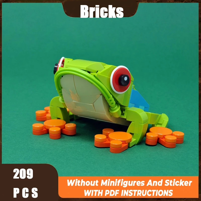 Nuovo prodotto squisito MOC Building Blocks Modello artistico Giungla Albero Rana Tecnologia Giocattolo modulare per bambini Set di assemblaggio fai-da-te