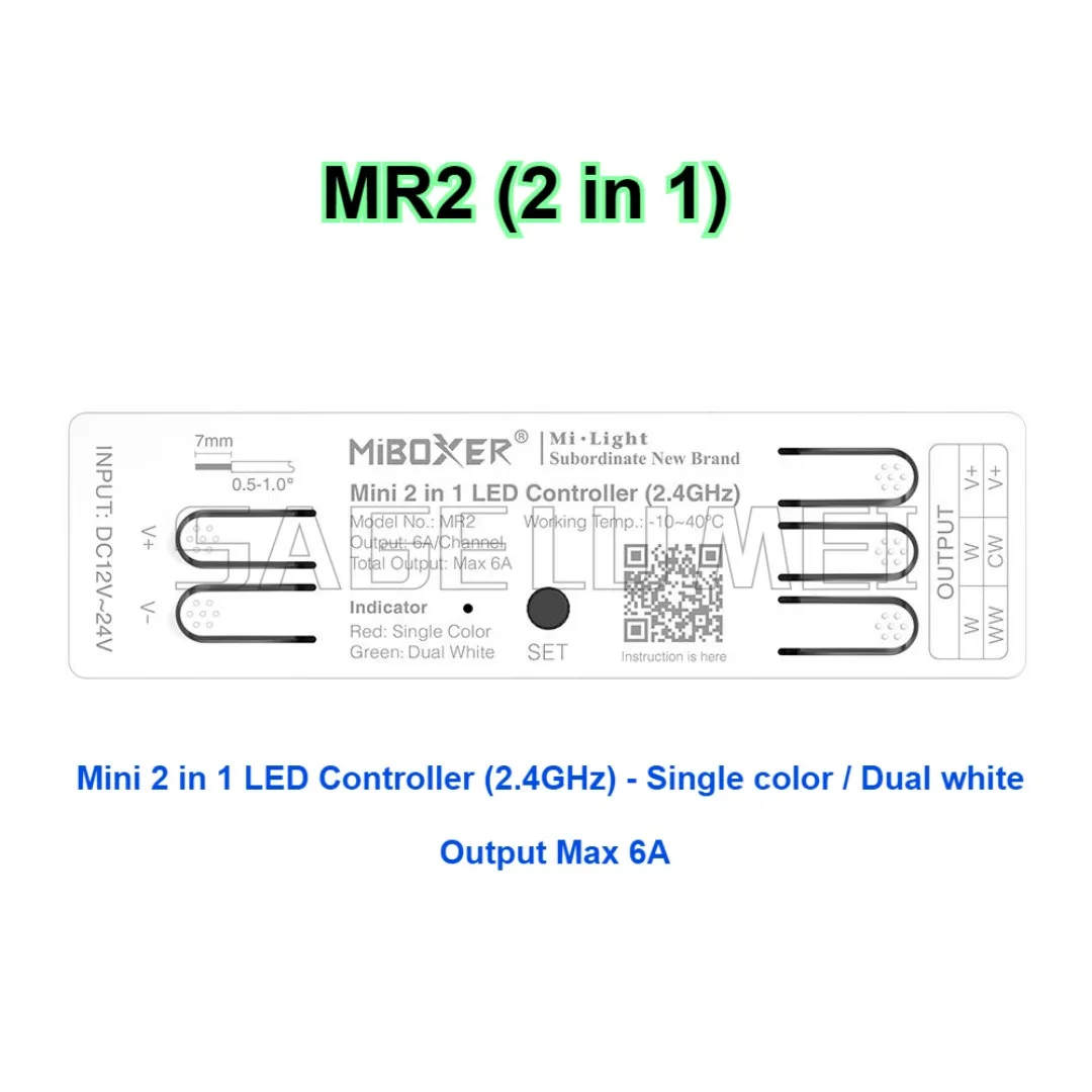 NEW MLR1 MLR2 MR2 2.4GHz Wireless WiFi Tuya APP Remote Dimmer for 2835 5050 LED Strip Light Mini Single Color LED Controller 6A