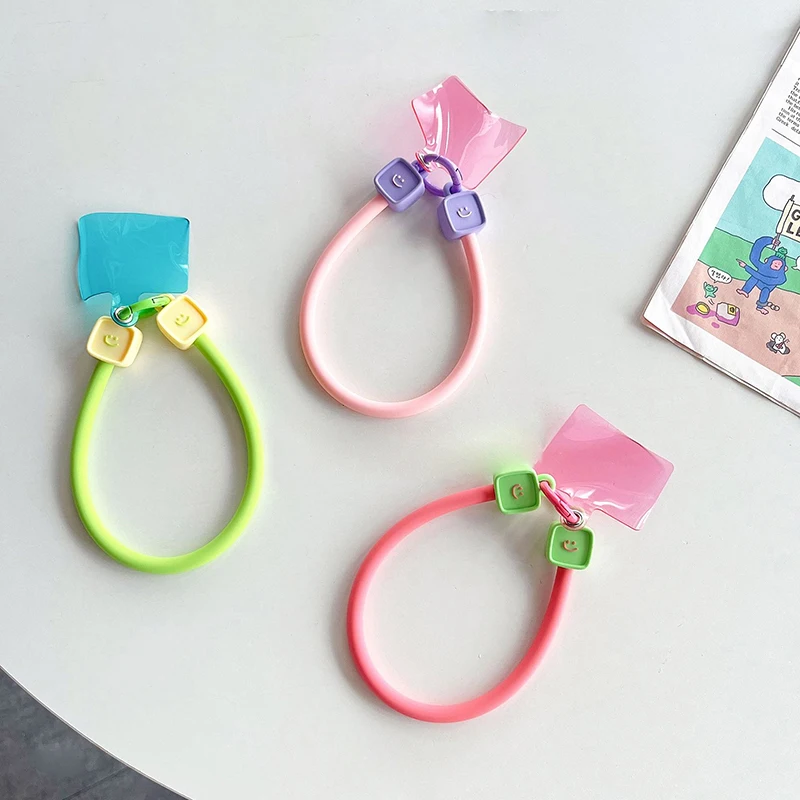 Mobile Phone Lanyard Short Wrist Strap Silicone Rope Hand Phone Case Universal Hanging Rope Solid Color Clip Cute Lanyard Keys image 2