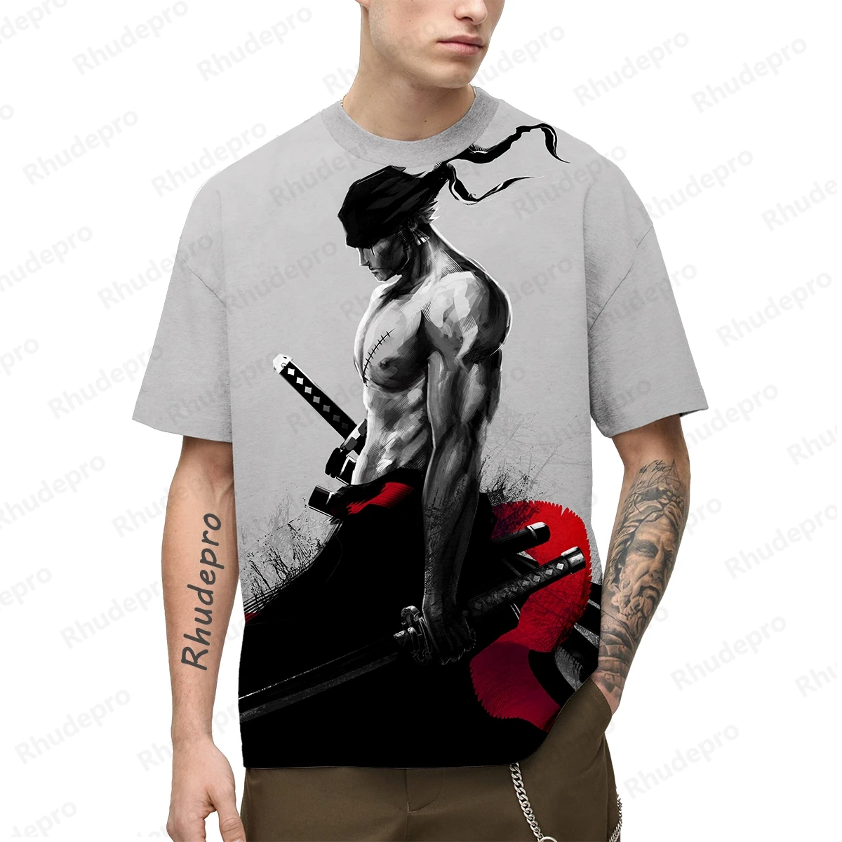 Camiseta de manga curta de anime japonês de uma peça masculina, camisa estampada Luffy 3D, roupas masculinas, tops, populares, 2022