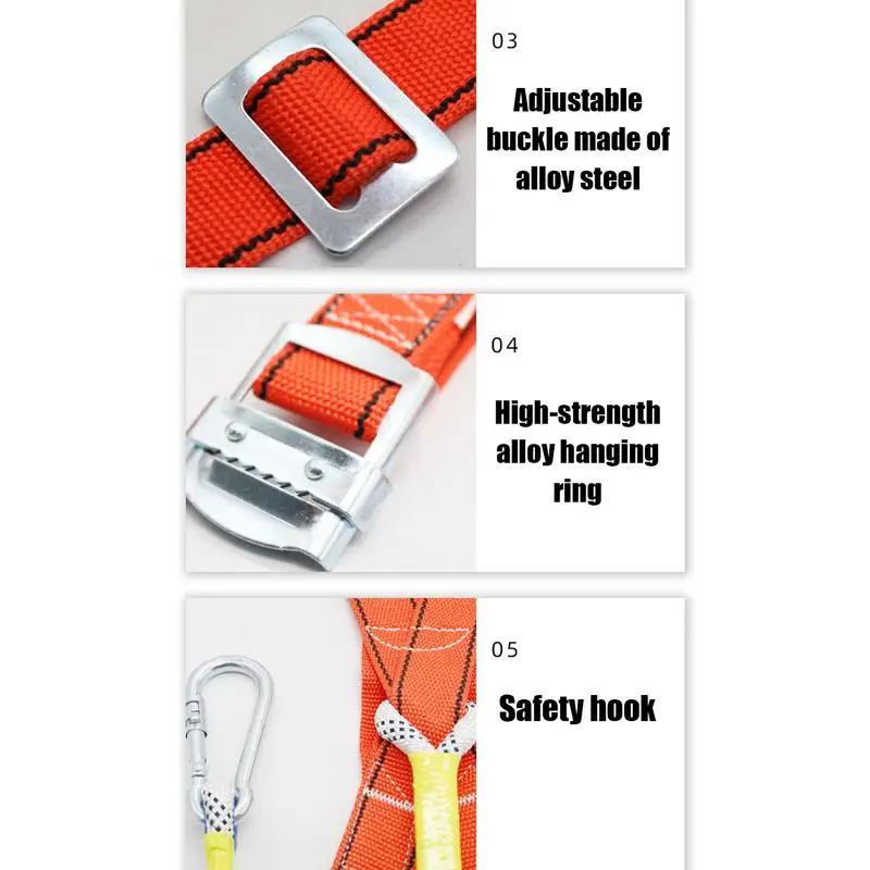 حزام للرجال، متعدد الوظائف، معدات تسلق شجرة قابلة للتعديل، حبال وأسهم آمنة للنساء والرجال والكبار