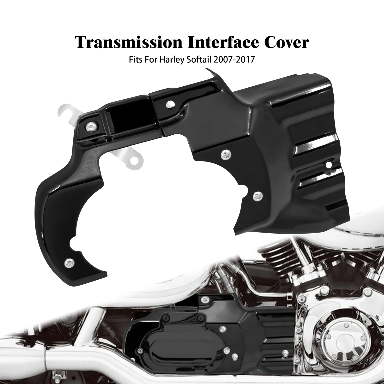 

Engine Transmission Interface Cover For Harley Softail Cross Bones FLSTSB 08-09 Fat Boy Deluxe Classic FLSTF 2007-17 Motorcycle