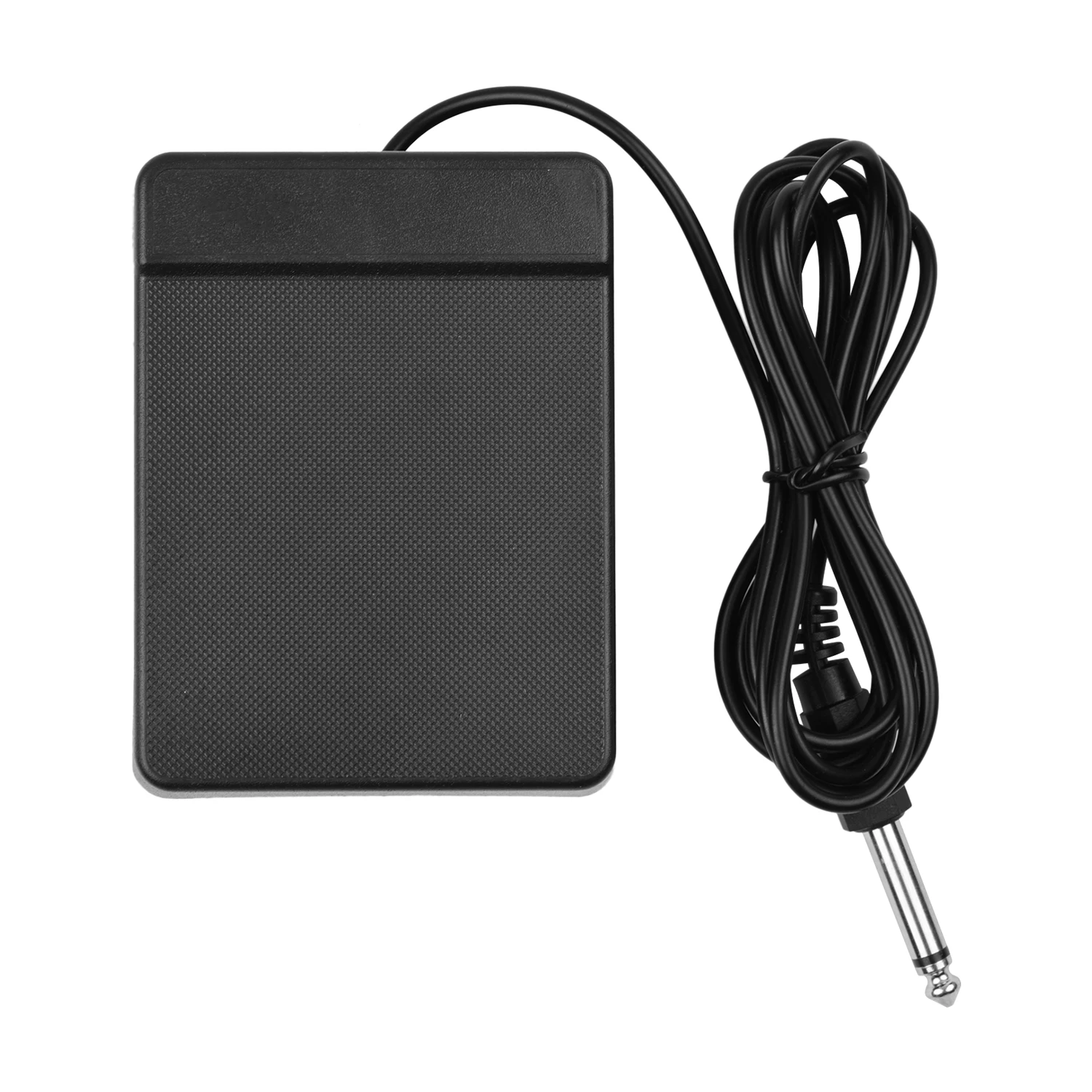 

6.35mm Interface Single Sustain Pedal, Black, 1.8m Extension Cable, 10x7.5x3cm Size, 84g Weight, for Portable Roll Up Piano