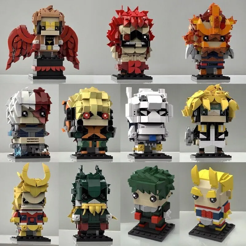 

MOC аниме серии персонаж строительные блоки комплект My Hero Academia мультяшная кукла модель DIY детская головоломка сборка игрушка Рождественский подарок