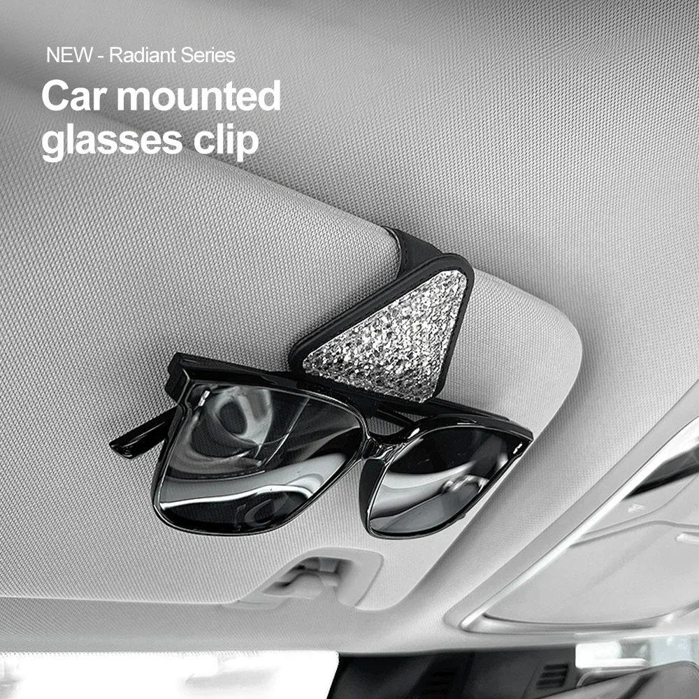 

Car Sun Visor Glasses Clip Triangle Eyeglasses Clip Magnetic Sunglasses Holder Hanger Glasses Case Auto Interior Accessorie