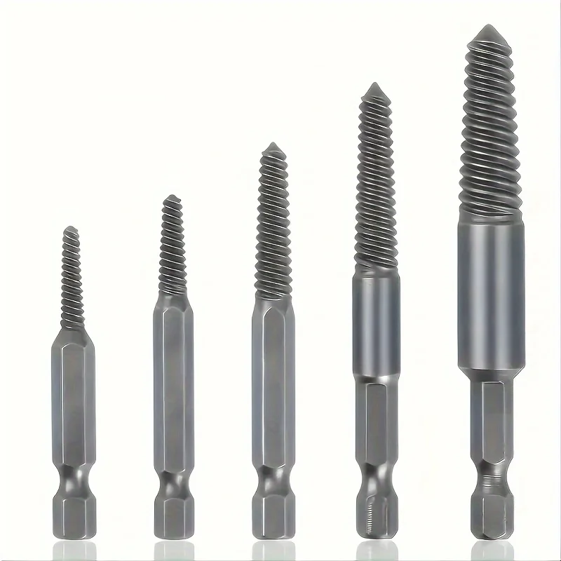 10pc Hexagonal Shank Broken Head Screw Extractor Screw Broken Head Screwdriver for Taking out Electric Drill Tool Set