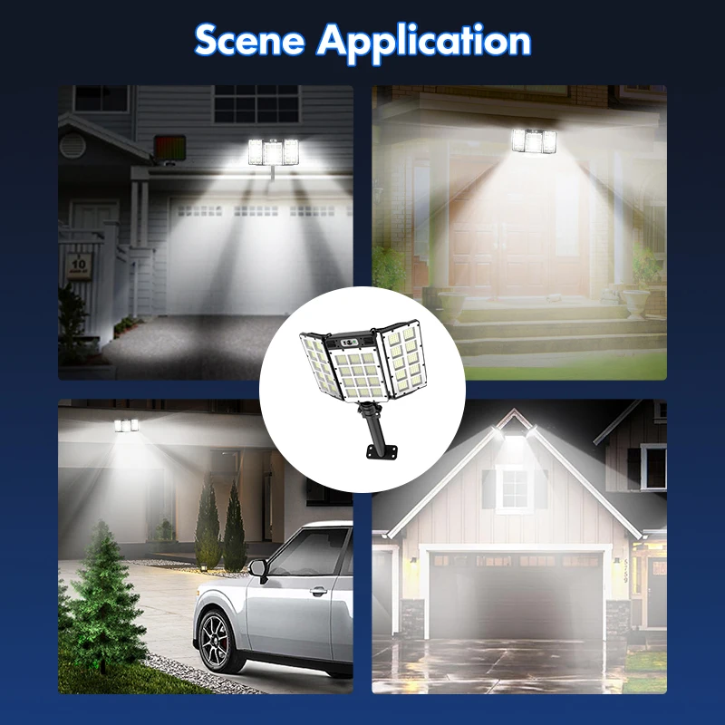 800Led 6000mAh Powerful Solar Light Outdoor Garden Yard Wall Light 3Mode Remote Control Waterproof Motion Sensor Street Light