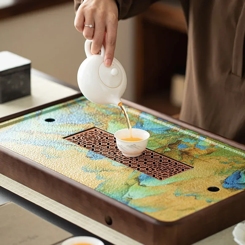 a*-Coasters Saucer Tea Tray Ceremony Valet Chinese Trinket Coffeeware Wooden Tea Tray Serving Plate Madera Home Products/.