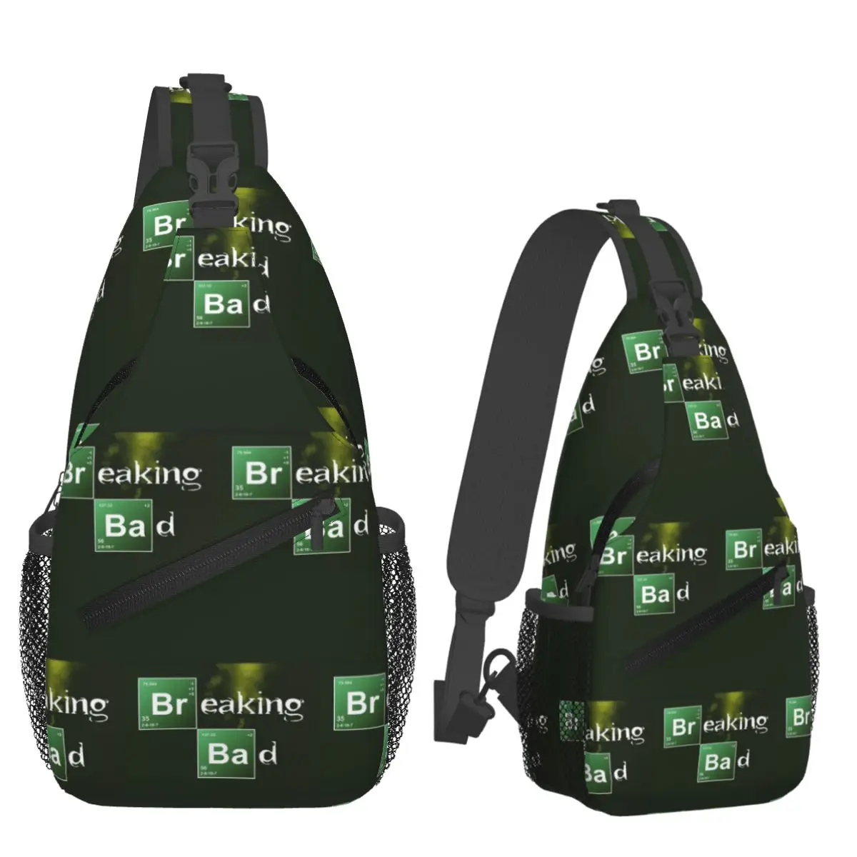 

Breaking Bad Heisenberg Chest Bag Men Sling Crossbody Backpack Chest Bag Traveling Hiking Daypack Shoulder Bag