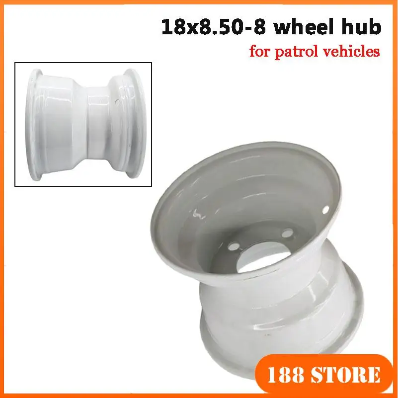 

8 Inch 100mm*4 Stud White Wheel Hub Rims Fit For Golf Cart ATV Go kart Quad Bike 18x8.50-8 Wheels Accessories