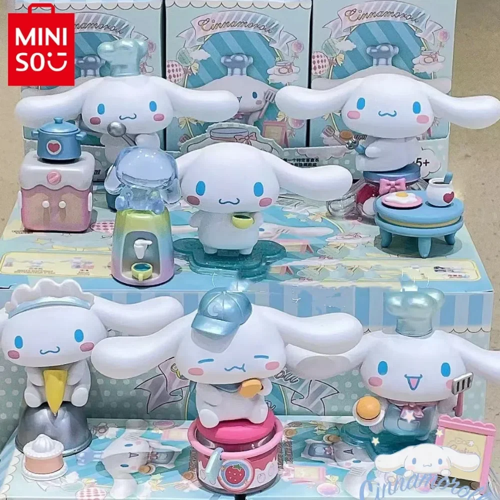 MINISO Genuine Sanrio Cinnamoroll Cooking House Series Blind Box Figure Collection Ornament Decoration Children's Toy Gift