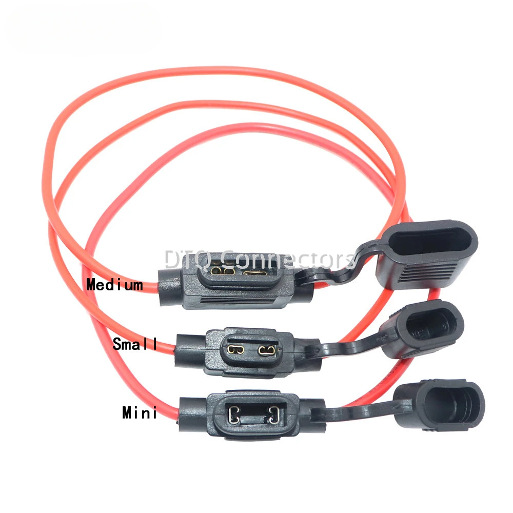 Mini/Small/Medium 12V Car Waterproof Fuse Holder ATO ATC ATM APM Box 18/16/14/12/10AWG With 3A 5A 7.5A 10A 15A 20A 25A 30A 40A