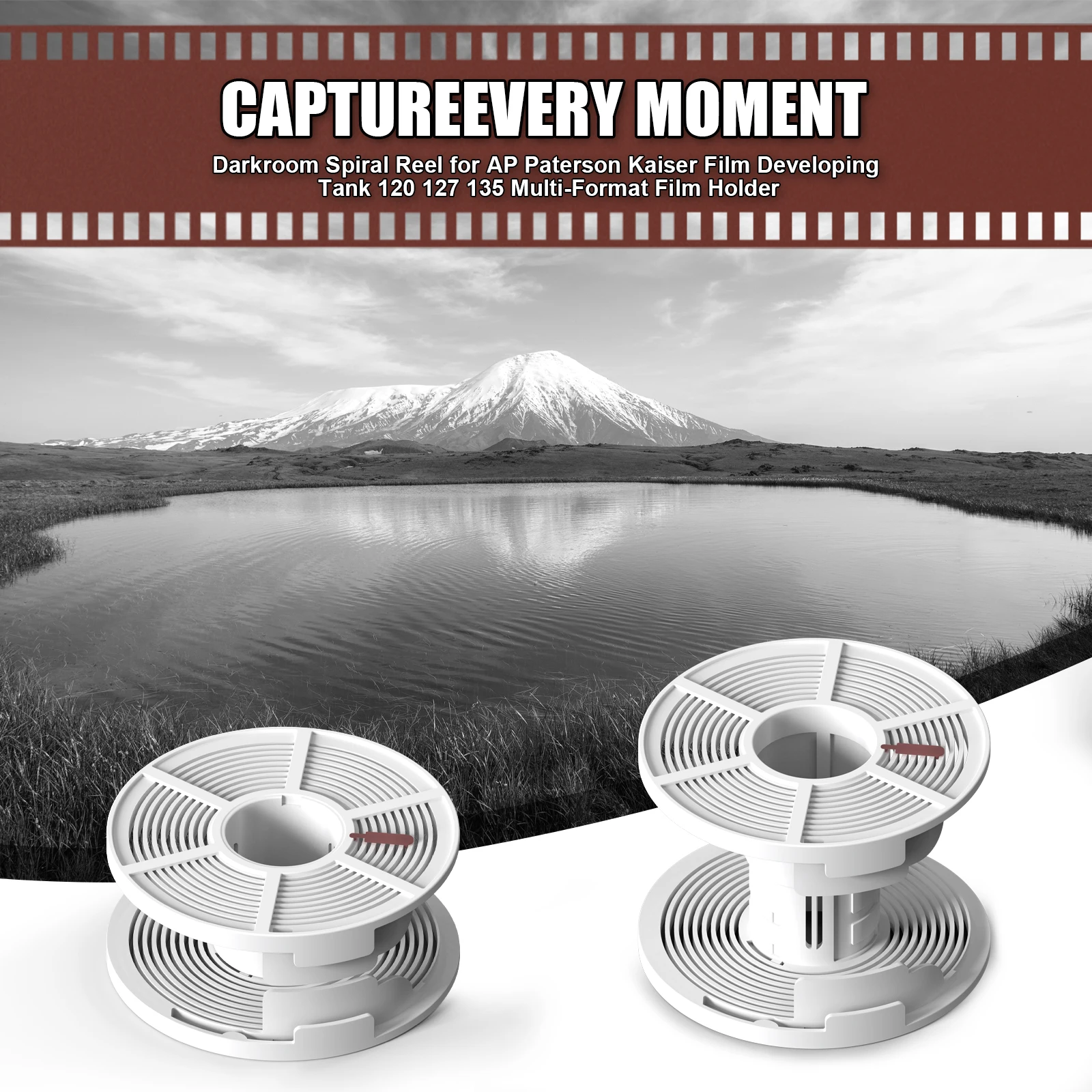 بكرة حلزونية متعددة التنسيق 120 135 127 لغرفة المظلمة لـ AP Paterson Kaiser تطوير بكرة الخزان ملحقات معالجة البديلة