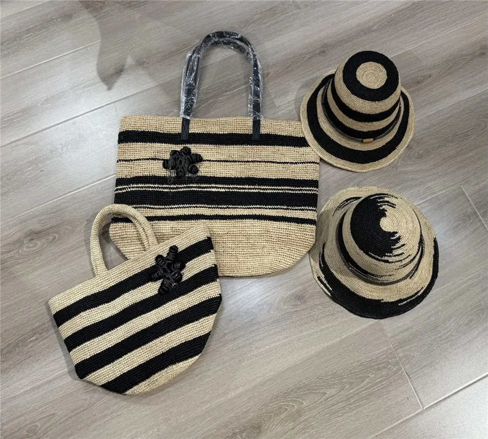 

25 New High Quality Raffia Woven Tote Bag Handbag And Fashion Versatile Hat