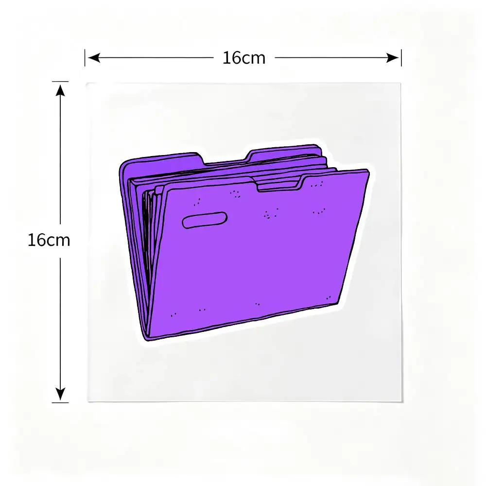 Purple Folder Minimal Aesthetic Waterproof Stickers For Decorating Car Windows Motorcycles And Computers. view 6