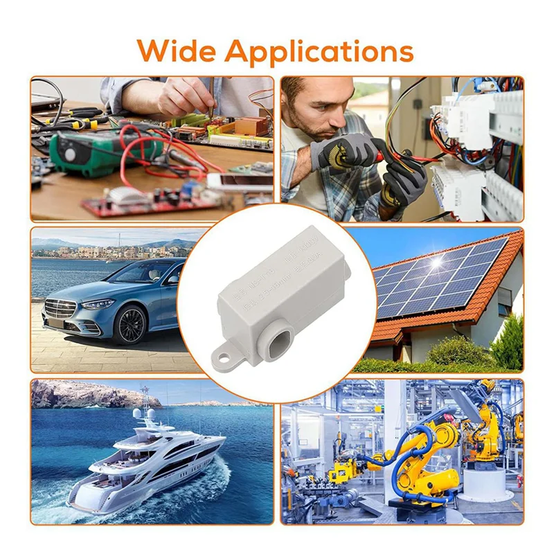 

Flash Trend, 30 шт., калибр 6 AWG, комплект гаек для соединителя провода T-типа, клемма для быстрого подключения 80 А, быстрый разъем для сращивания