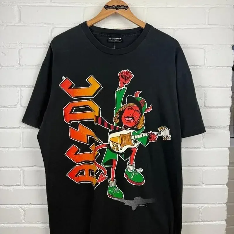 Vintage 2000 Brian Johnson Devil Rock And Roll Band Music T Shirt