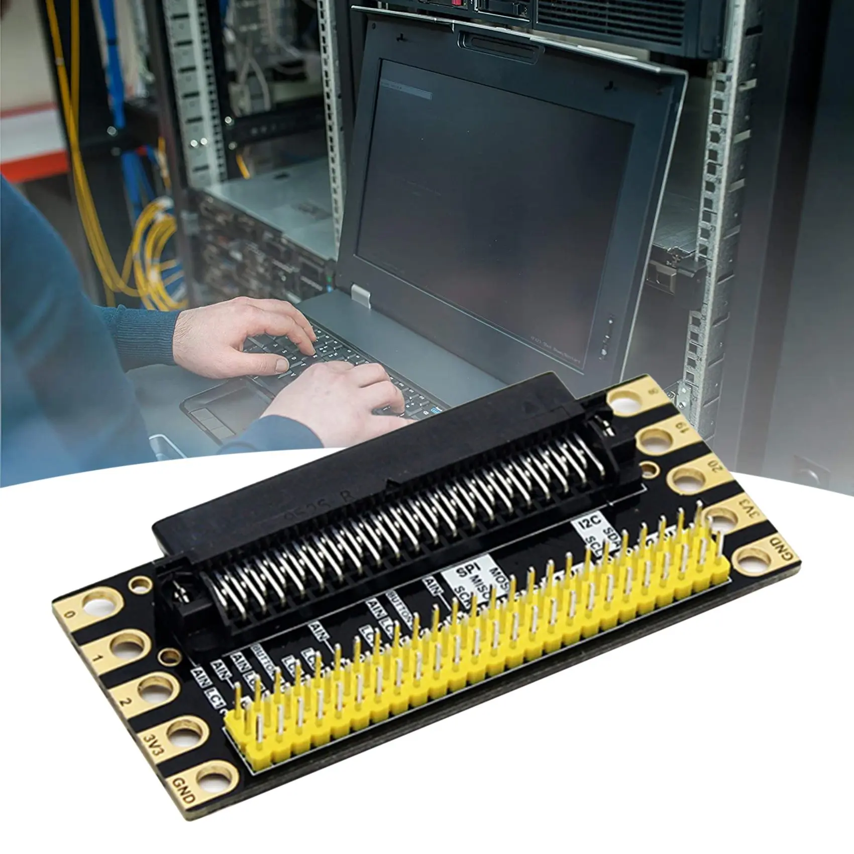 NNR- IO Expansion Board Edge Breakout for BBC MicroBit V1.5 V2 Adapter Board I/O Expansion Breakout Module