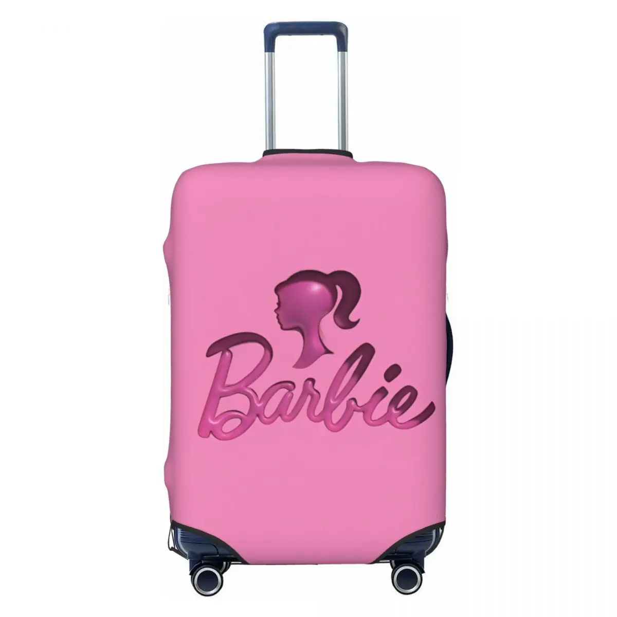 Pink Barbie Doll Pattern Suitcase Cover Vacation Useful Luggage Case Travel Protector