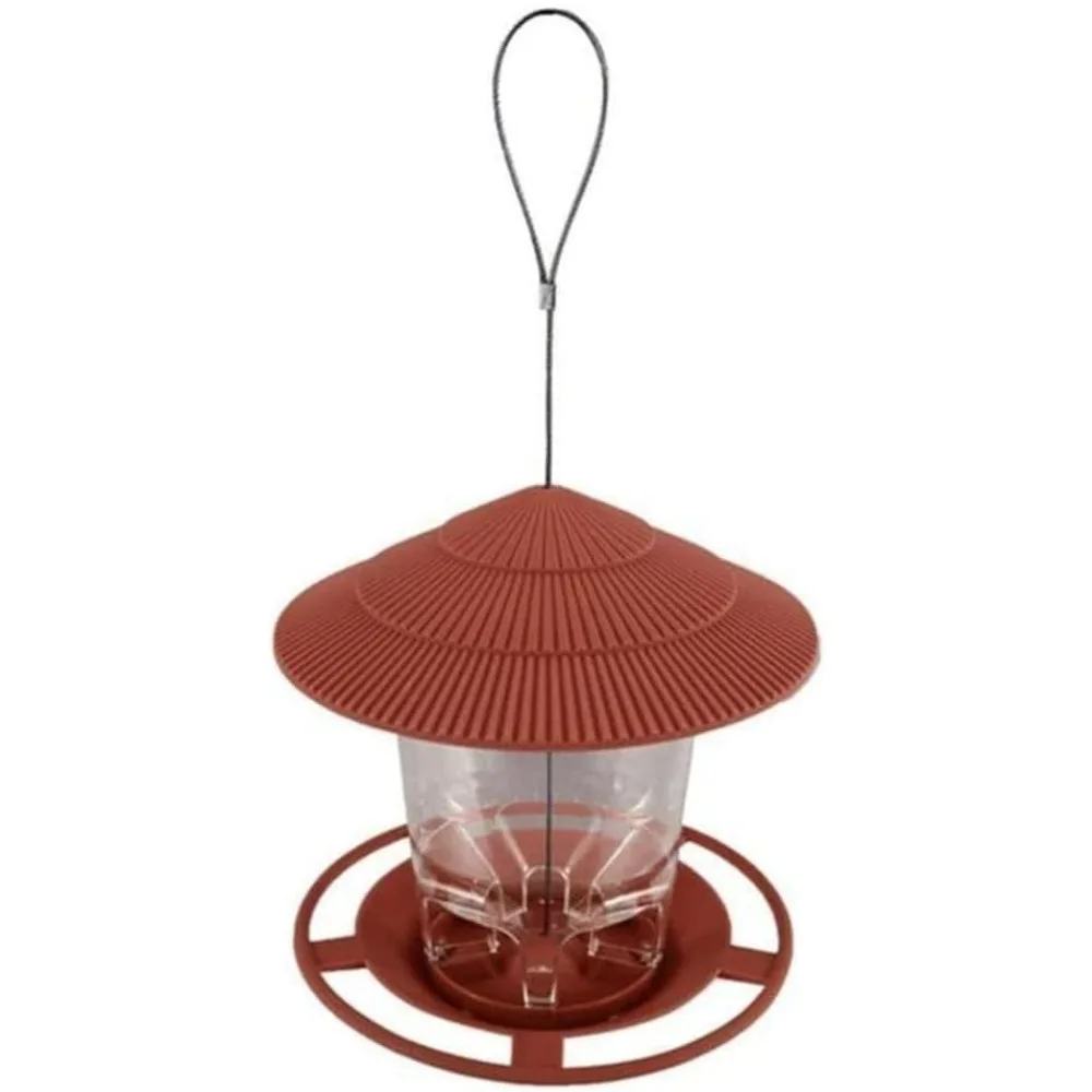 

Waterproof Gazebo Hanging Wild Bird Feeder Outdoor Feeder with Type House Feeding Rope Aves Bird Decor Container Delicate and Fi