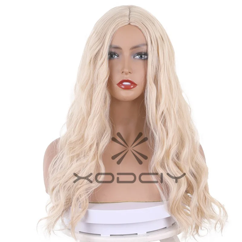 

2022 Hocus Pocus 2 Crazy Witch Sarah Blonde Long Curly Hair Cosplay Wig Halloween Girls Carnival Role Play Party Cos Props