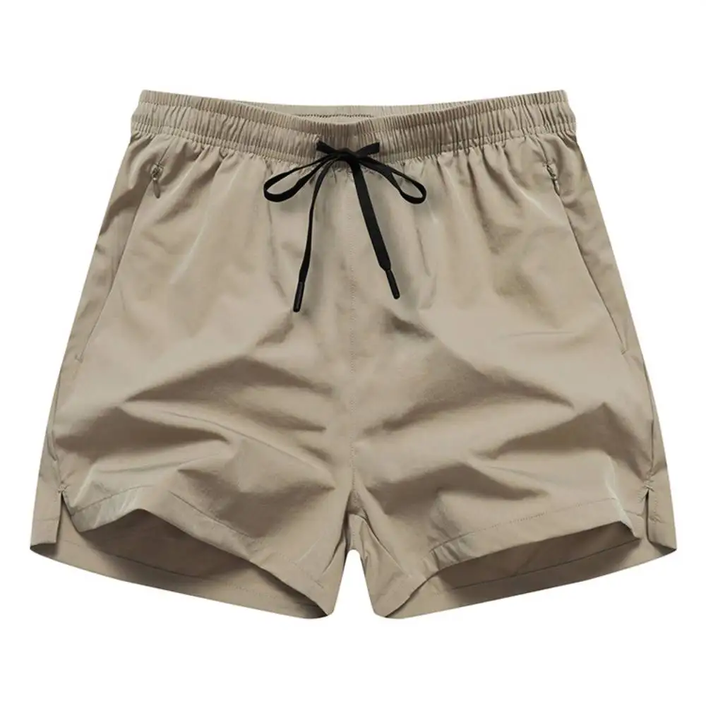 Summer Ice Thin Sports Fitness Shorts Trend Men's Women Quick Dry Running Pants Couple's Short Zipper pockets Large Size