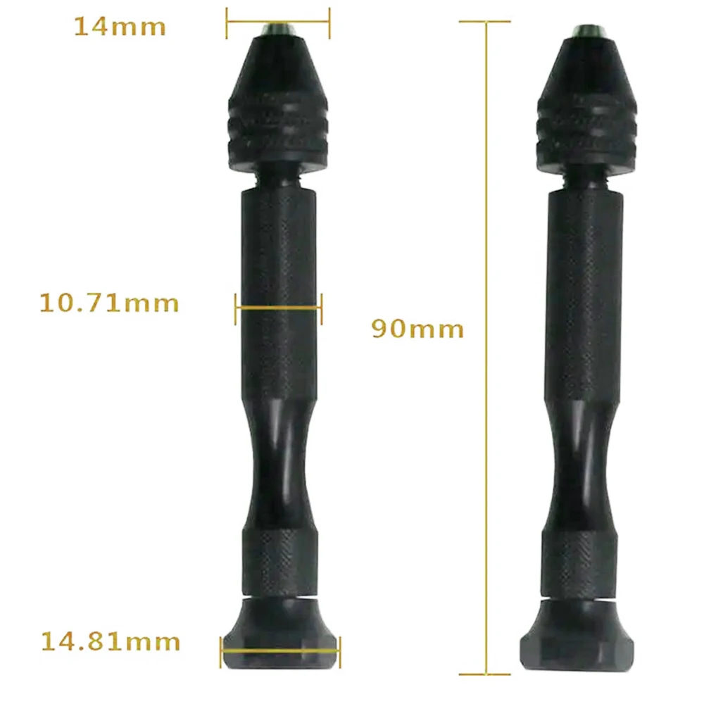 KATWAY Mini Hand Twist Drill Set with 10Pcs Rotary Fried Dough Twist Drills for Woodworking and Wood Hole Drilling Tools HH-AA25