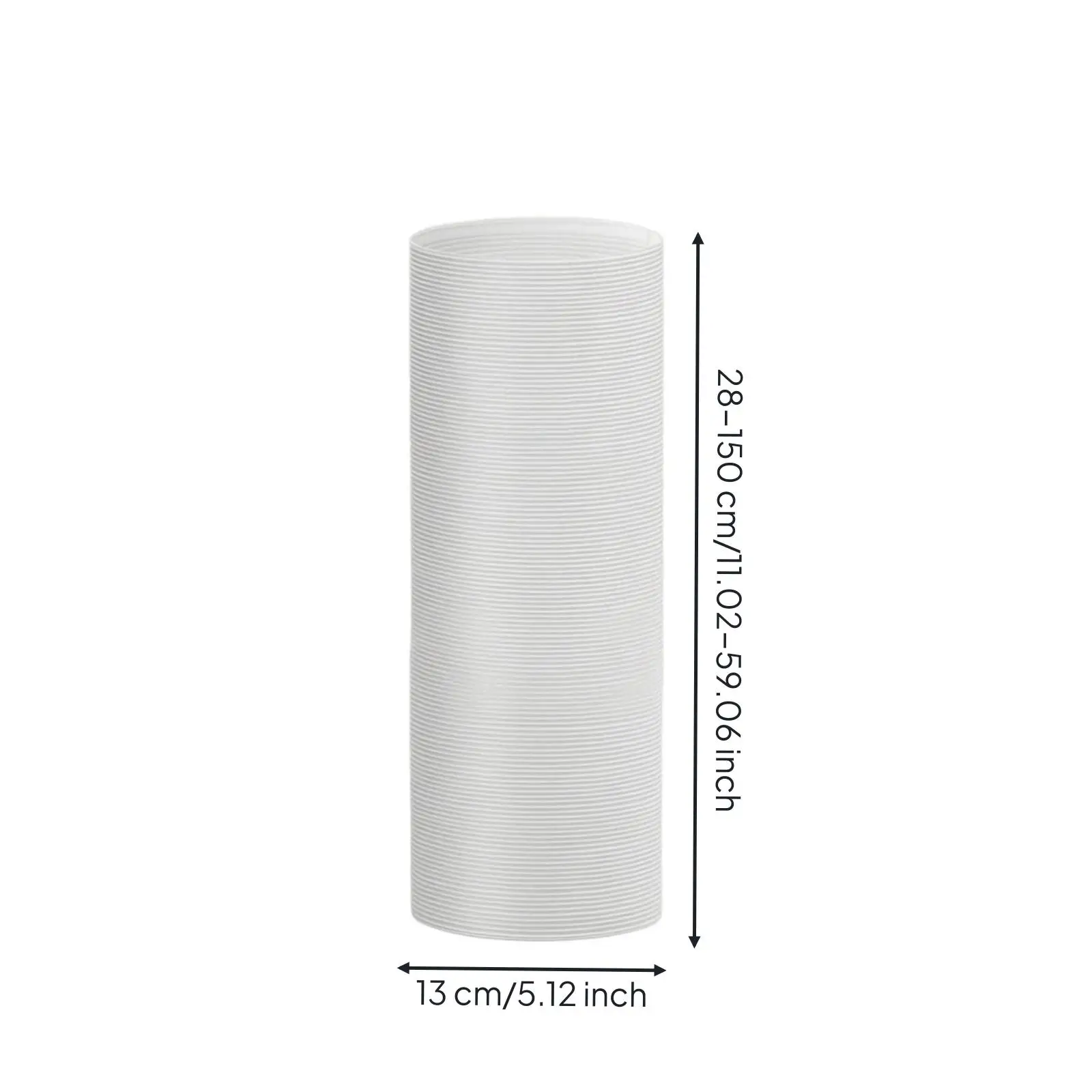Flexible AC Duct Hose 13cm Exhaust Vent Pipe Portable Air Conditioner Outlet with Steel Wire for Home Use