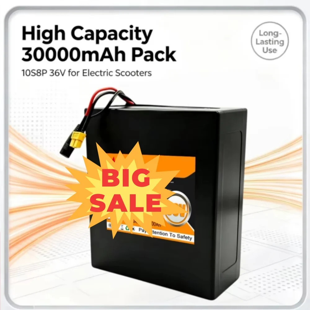 36V 30Ah 18650 Lithium Battery Pack 1500W High-Power Built-In BMS for Various Energy Storage Backup A-Class