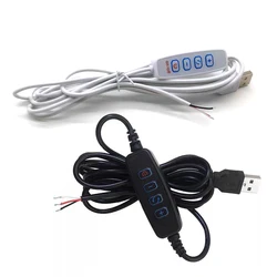 10PCS DC 5V LED Dimmer 1.5m USB Cable with Switch Dimmable 3Pin Extension Wire for 3 Colors CCT LED Light