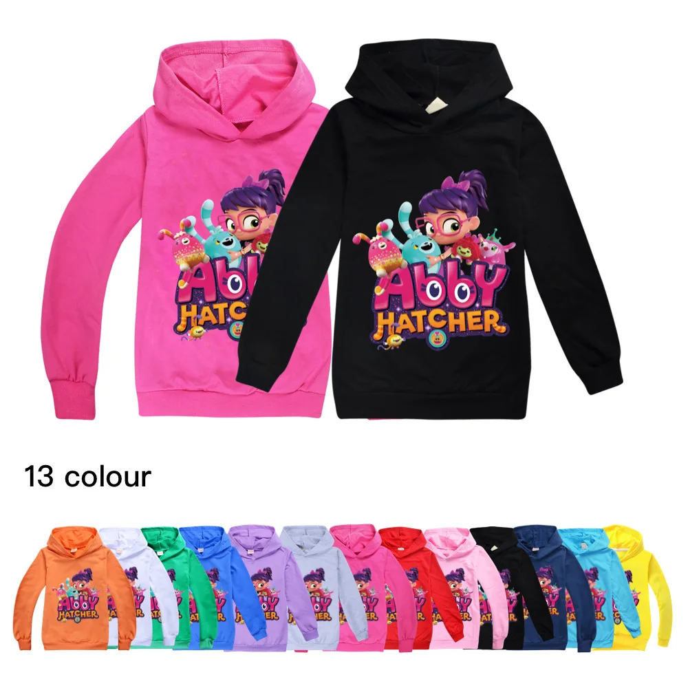 

Cute Abby Hatcher Kids Hoodies Toddler Girls Cartoon Casual Sweatshirt Boys Long Sleeve Tops Autumn Children's Pullover Clothing