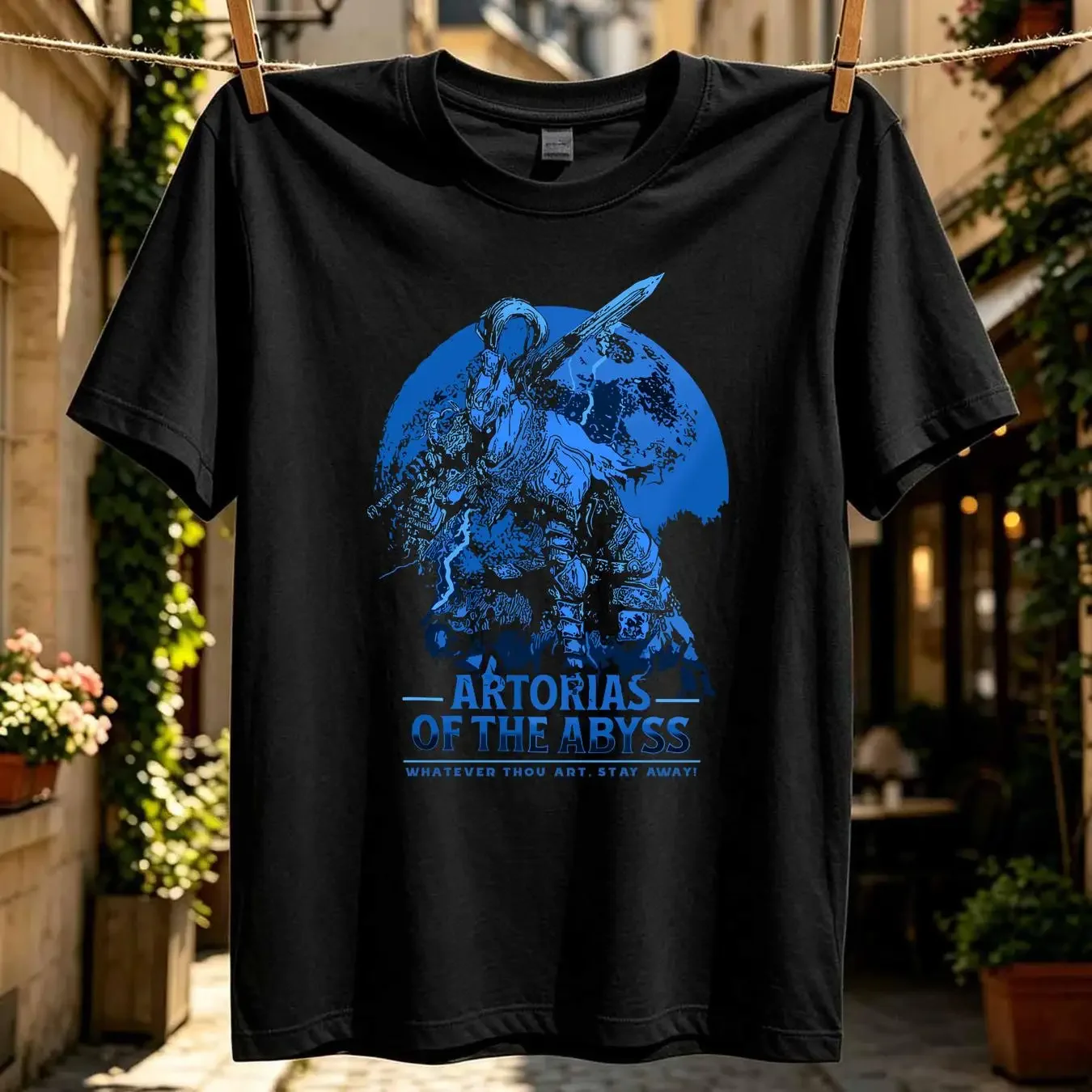 washed T Shirt Artorias of The Abyss Dark Souls Demons FromSoftware vintage Washed Stylish Versatile designer clothes Stretched