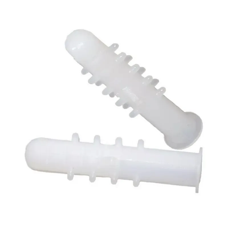 Tuyau d'Expansion en Plastique Blanc, Bouchon en Caoutchouc, Colonne en Nylon, Vis d'Ancrage, Bouchon Mural, M6 x 30mm, M8 x 40mm, 100 Pièces