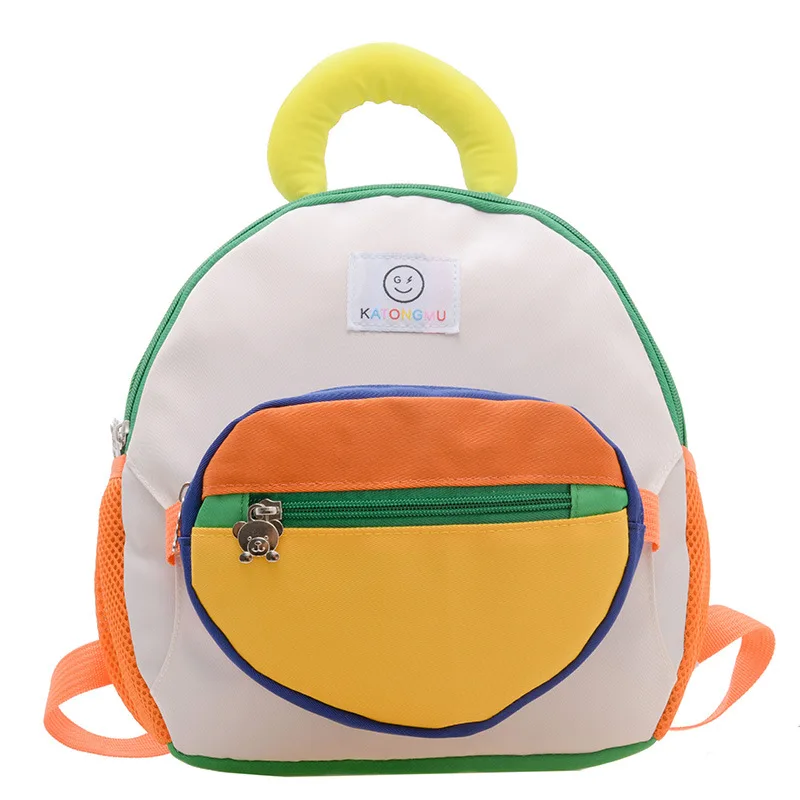 Children backpack new Korean style splicing kindergarten schoolbag boys and girls can be disassembled and used baby backpack