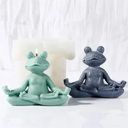 Meditation Frog Candle Silicone Molds DIY Handmade Aroma Yoga Ornament Gypsum Plaster Mould Craft Art Animal Pouring Resin Mold