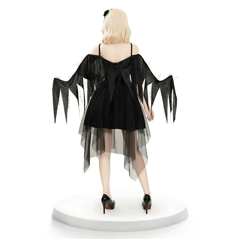 جديد المرأة loween تأثيري k الملاك الأحمر الشيطان الدكتور مجموعة دور بلانغ زي Ele مثير الشيطان الزي للحفلات
