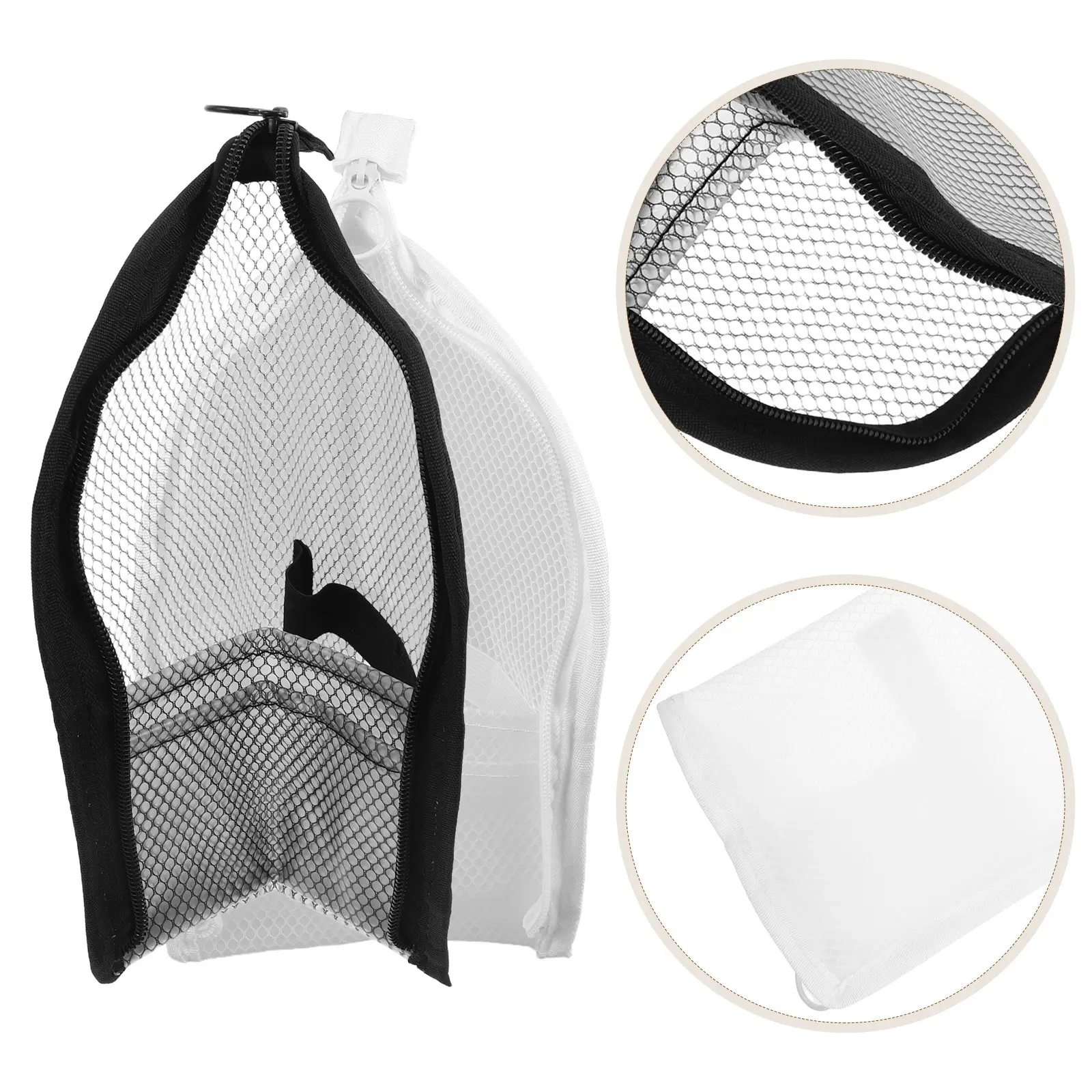 2Pcs Travel Toothbrush Holder Mesh Bag Compact Portable Toiletry Organizer Pouch Breathable Multi-Compartment Storage