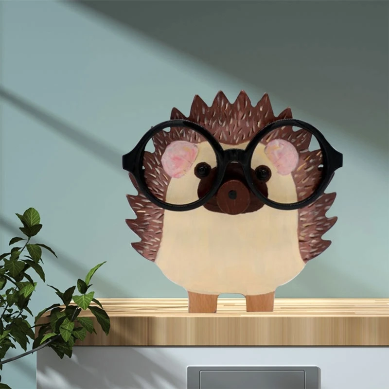 Wood Carvings Cute Animal Glasses Rack Animal Eyeglasses Stand Sunglass Display Rack Shelf Home Decorations Gift