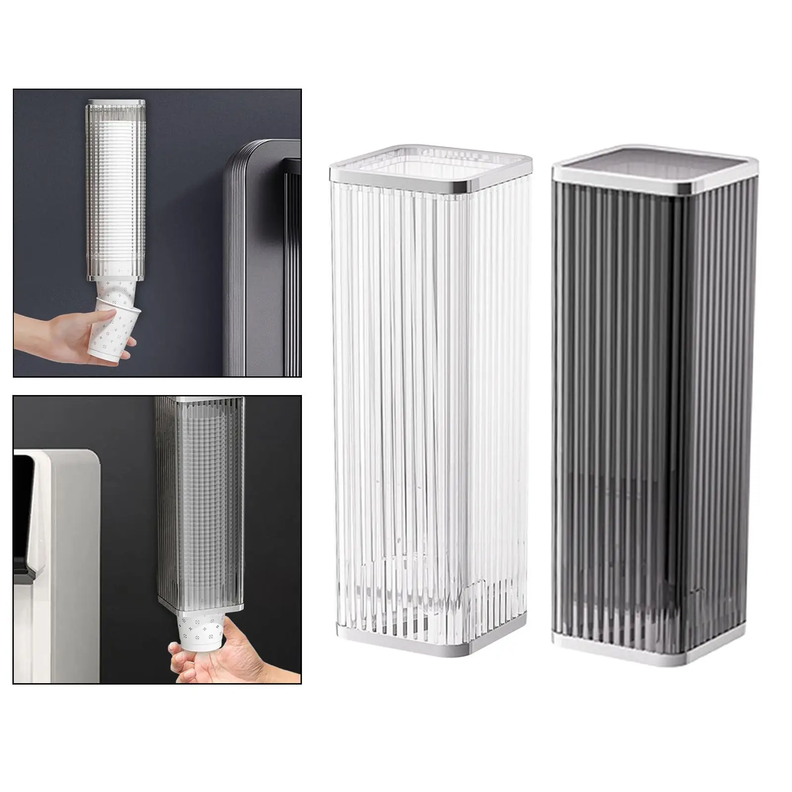 Pull Type Cup Holder Cup Organizer Wall Mounted Paper Cup Dispenser for Disposable Small Cups Office Household Restaurant Gym