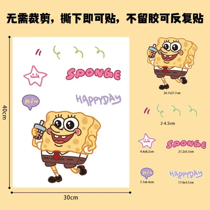 Cartoon Cute SpongeBob SquarePants Patrick Star Luggage Sticker Suitcase Car DIY Decorative Sticker Waterproof Wholesale